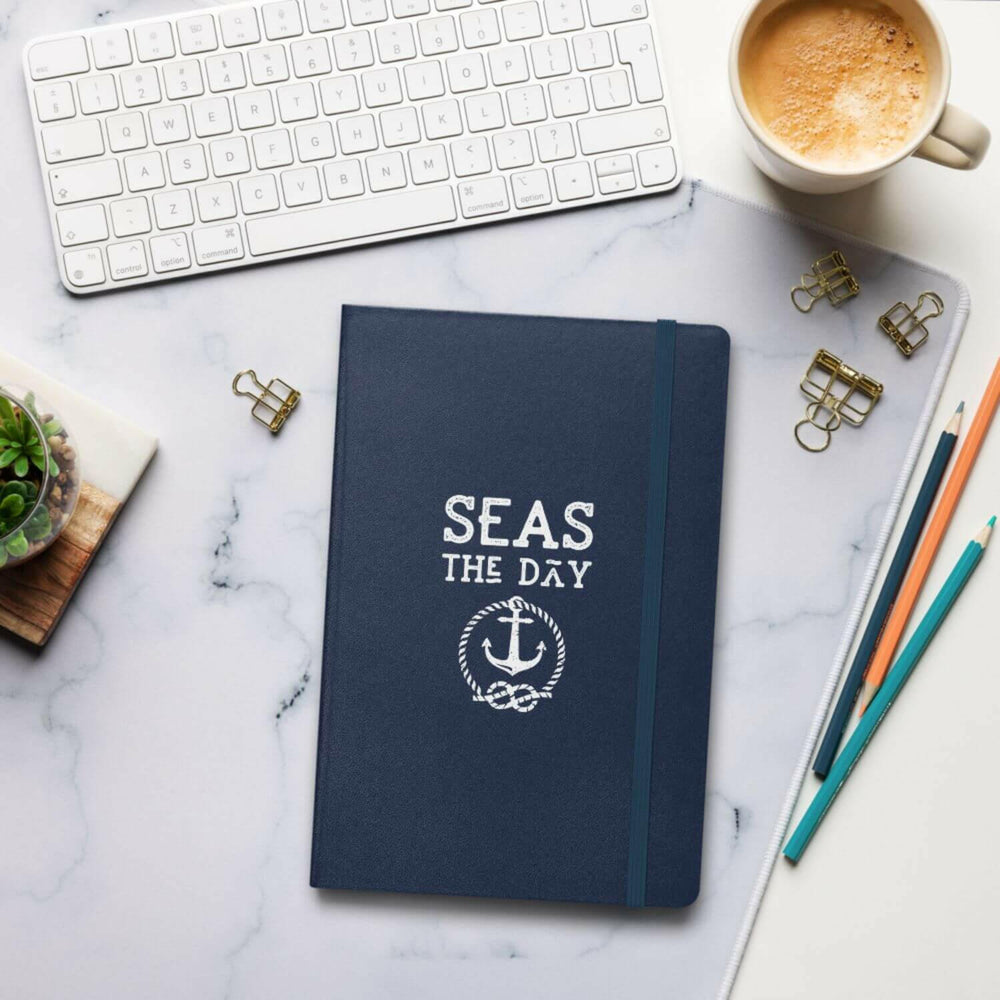 Nautical Journal, Seas The Day, Hardcover 5.5" x 8.5"  New England Trading Co Default Title