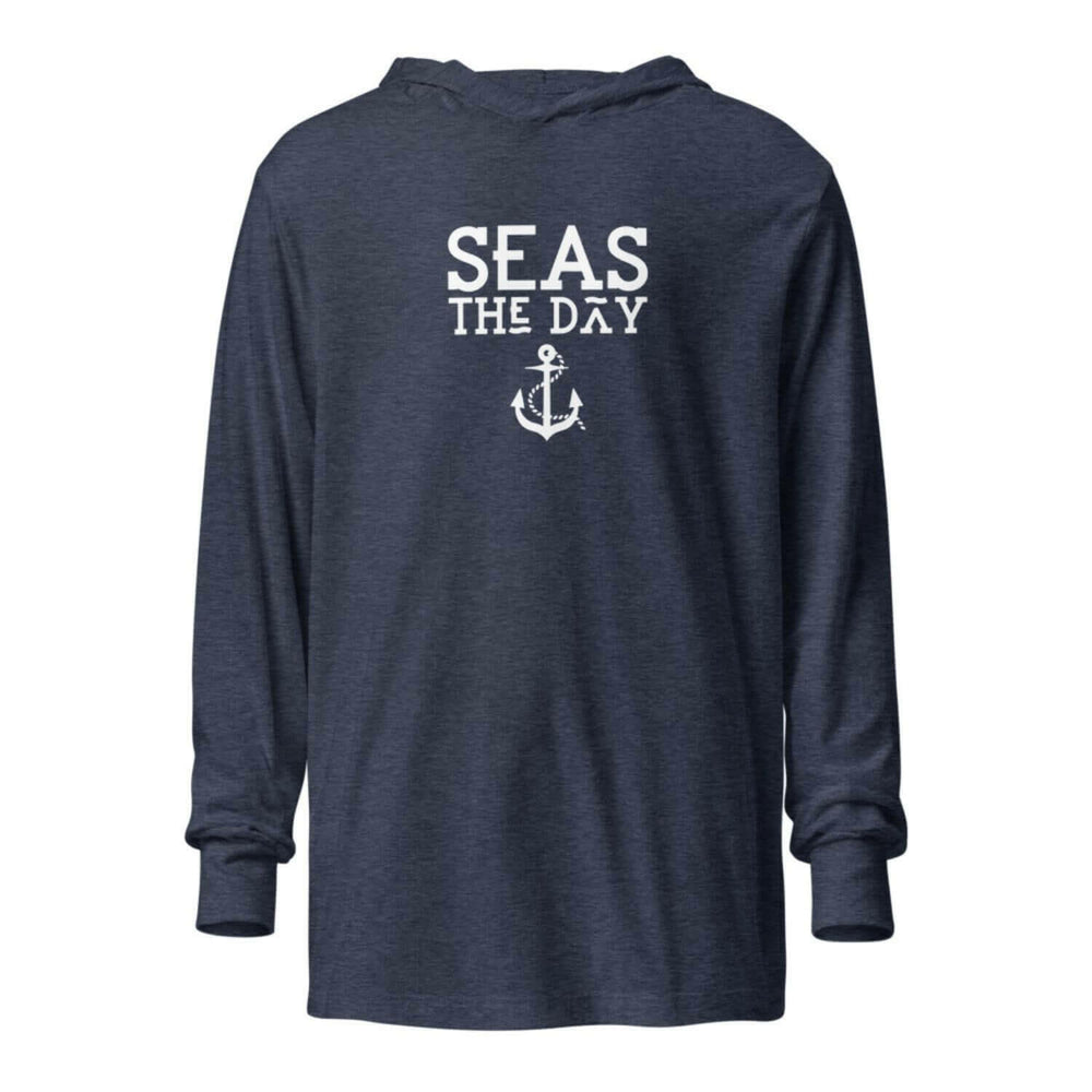 Seas The Day Nautical Hooded Long Sleeve Tee