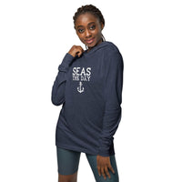 Thumbnail for Hooded Unisex Long Sleeve Tee, Seas The Day