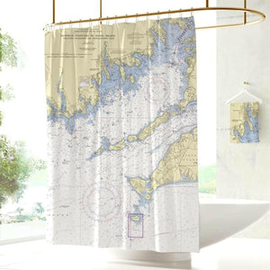 Nautical Chart Curtains, Locations in Massachusetts