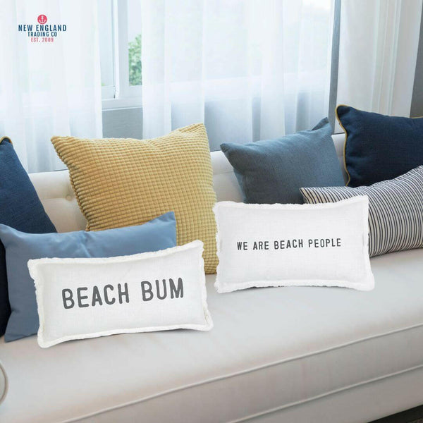 Sunkissed Cotton Beach Pillow, Beach Bum & We Are Beach People