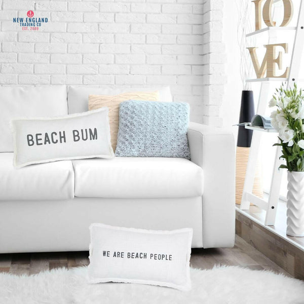 Sunkissed Cotton Beach Pillow, Beach Bum & We Are Beach People
