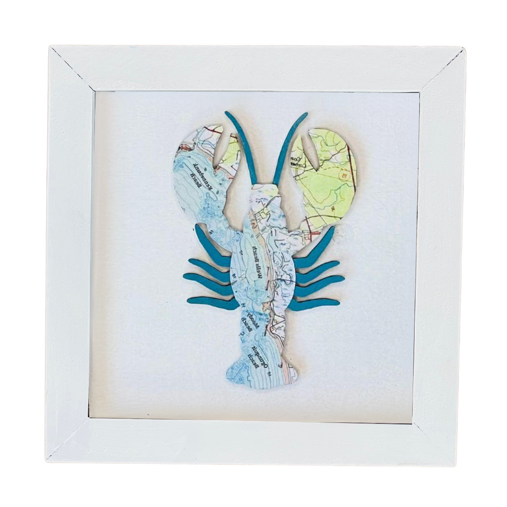 Wells Maine Lobster, White Wood Frame