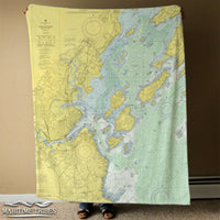 Thumbnail for Nautical Chart Blankets, Maine Coastal Maps
