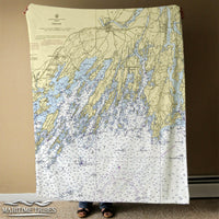 Thumbnail for Nautical Chart Blankets, Maine Coastal Maps