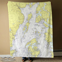 Thumbnail for Nautical Chart Blankets, Maine Coastal Maps