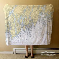 Thumbnail for Nautical Chart Blankets, Maine Coastal Maps