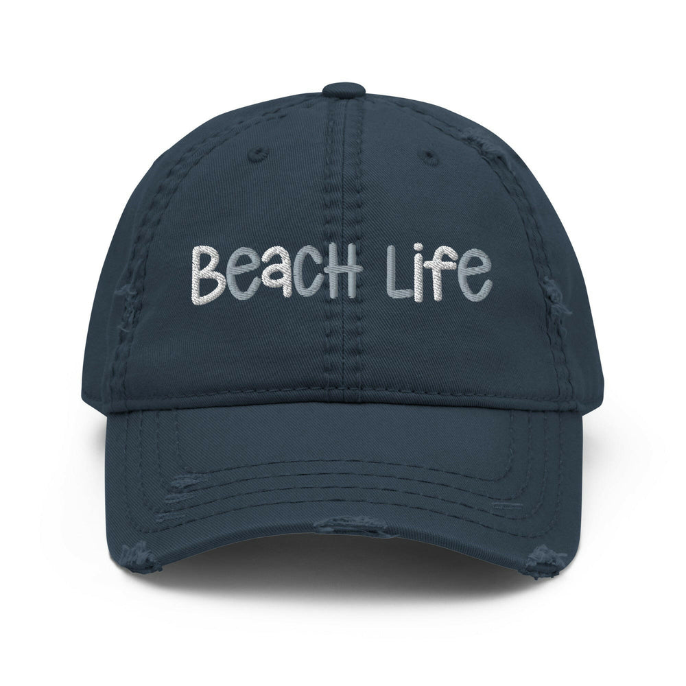 Beach Life Distressed Cap  New England Trading Co Navy
