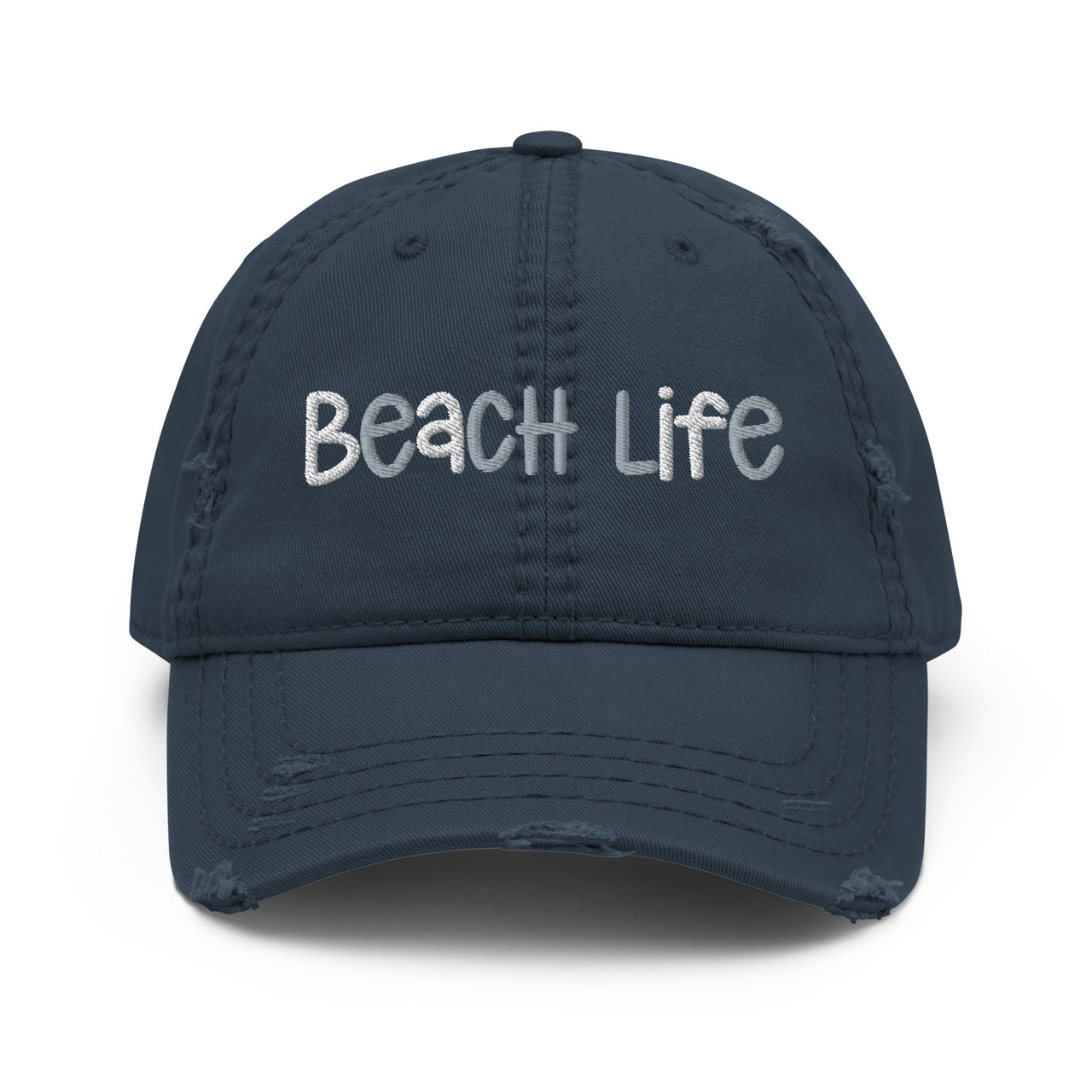 Beach Life Distressed Cap  New England Trading Co Navy  