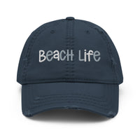 Thumbnail for Beach Life Distressed Cap  New England Trading Co Navy  