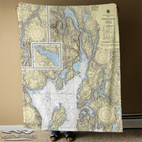 Thumbnail for Nautical Chart Blankets, Maine Coastal Maps