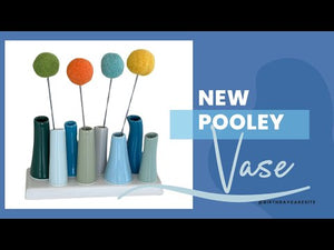 Modern 8 Tube Bud Vase, Pooley Vase Ocean