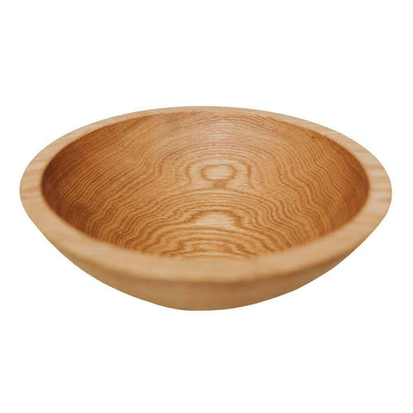 12 Inch Red Oak Wooden Salad Bowl Bowls American Farmhouse Bowls
