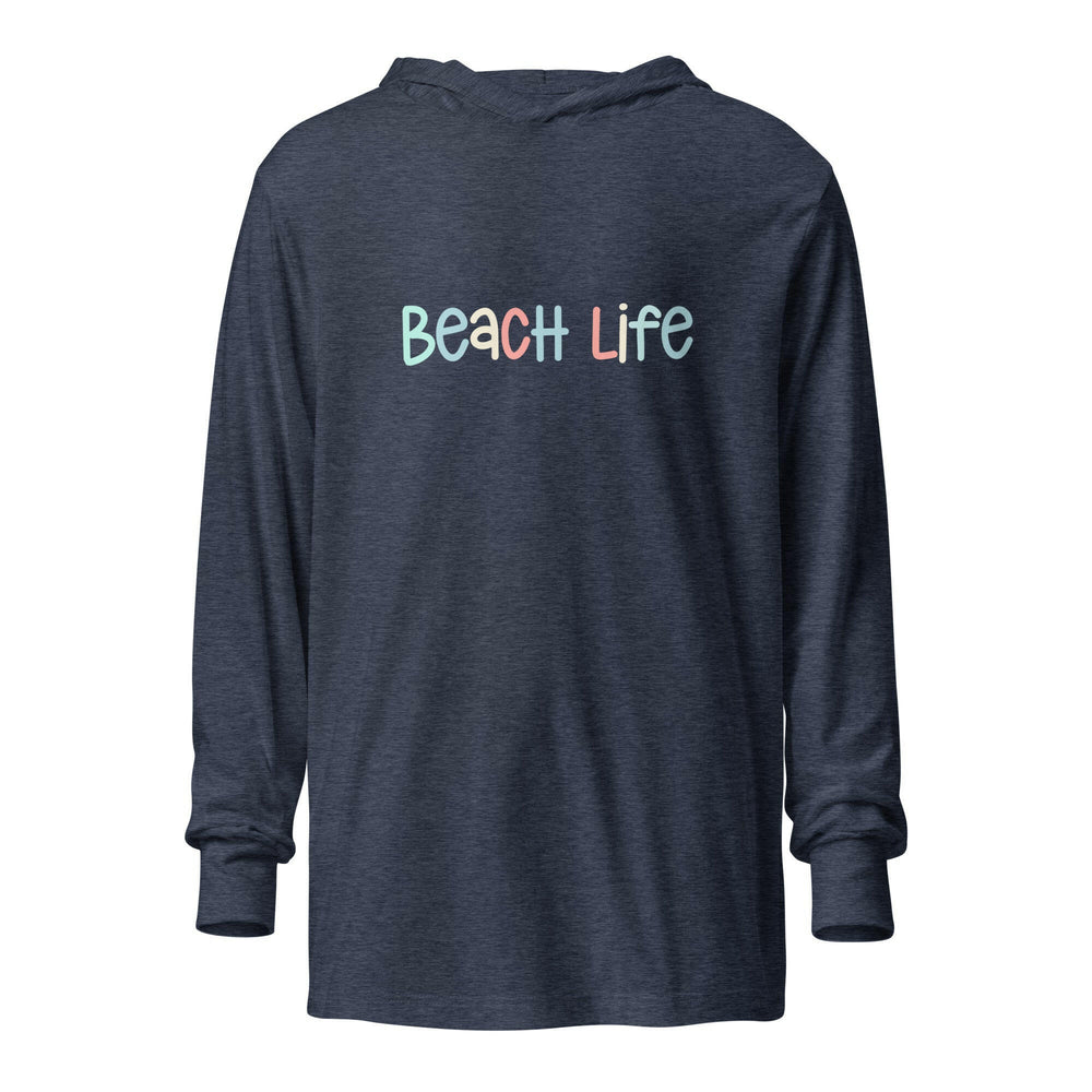Beach Life Hooded Long Sleeve Tee, Unisex  New England Trading Co XS