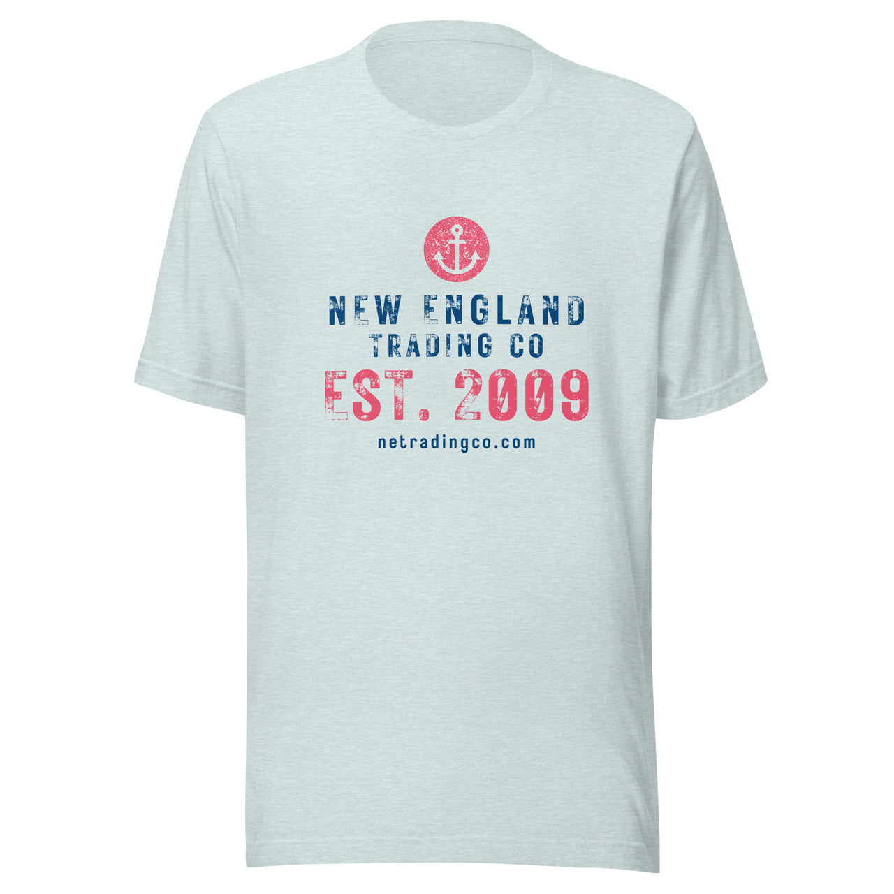 New England Trading Co Logo Tee  New England Trading Co Heather Prism Ice Blue XS 