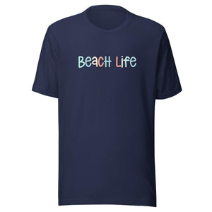 Beach Life Unisex Tee  New England Trading Co Navy