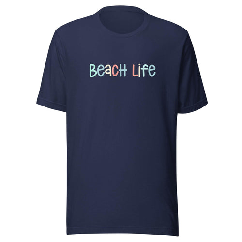 Beach Life Unisex Tee  New England Trading Co Navy