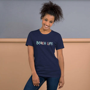 Beach Life Unisex Tee New England Trading Co Navy