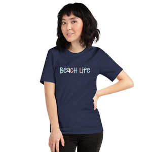 Beach Life Unisex Tee New England Trading Co Navy