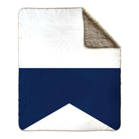 Thumbnail for Nautical Signal Flag Fleece Sherpa Blanket, Choose A-Z Blankets The New England Trading Company A