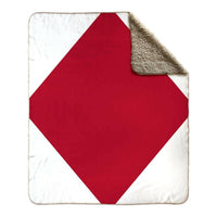 Thumbnail for Nautical Signal Flag Fleece Sherpa Blanket, Choose A-Z Blankets The New England Trading Company F