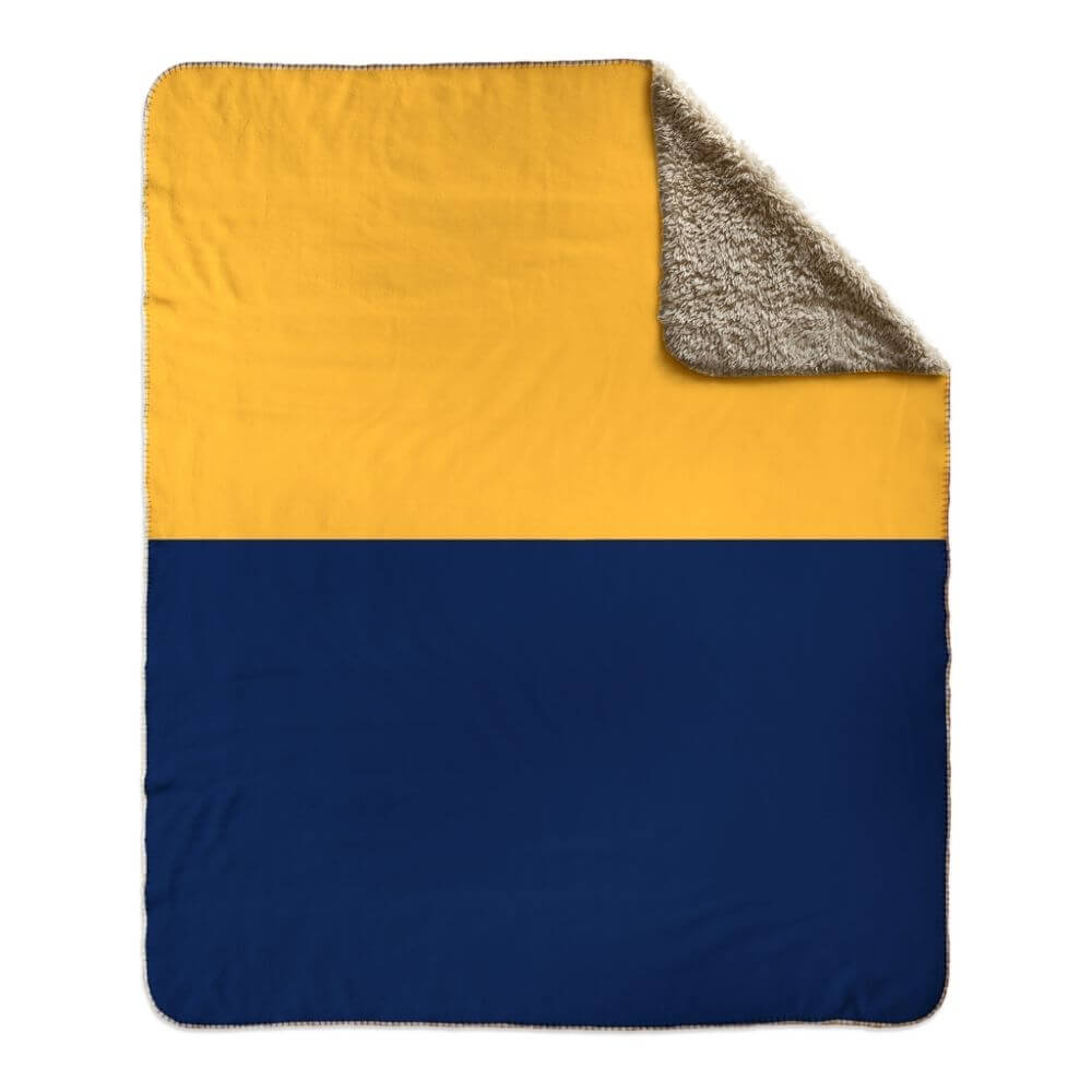 Nautical Signal Flag Fleece Sherpa Blanket, Choose A-Z Blankets The New England Trading Company K  