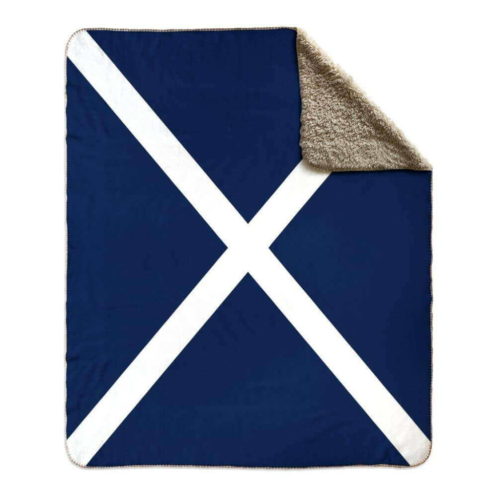 Nautical Signal Flag Fleece Sherpa Blanket, Choose A-Z Blankets The New England Trading Company M