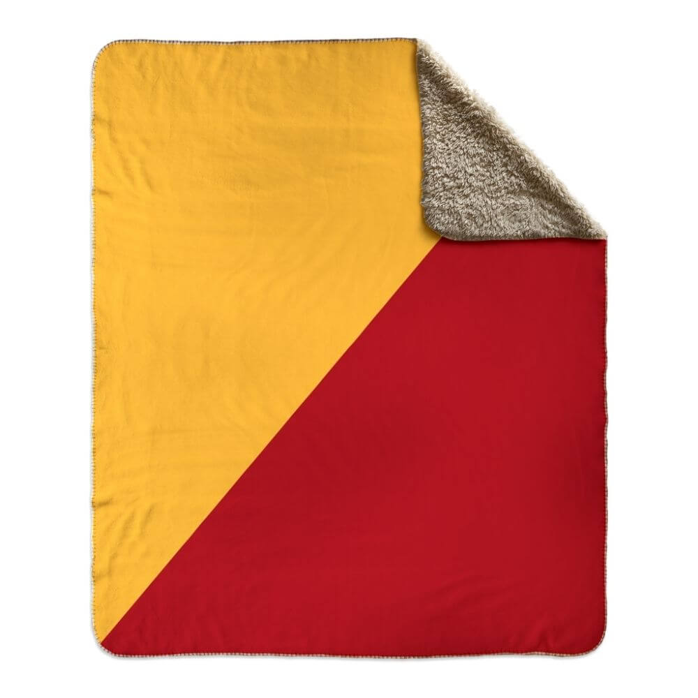 Nautical Signal Flag Fleece Sherpa Blanket, Choose A-Z Blankets The New England Trading Company O  