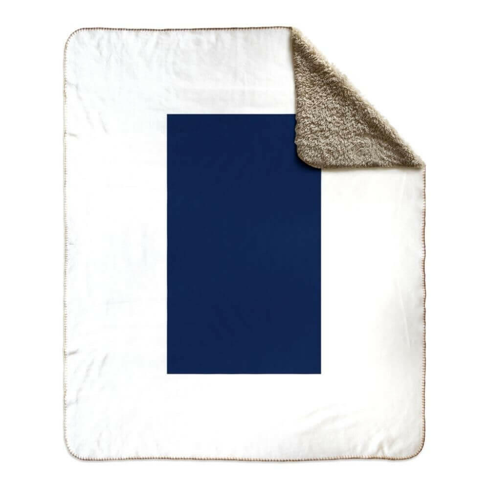 Nautical Signal Flag Fleece Sherpa Blanket, Choose A-Z Blankets The New England Trading Company S