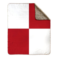 Thumbnail for Nautical Signal Flag Fleece Sherpa Blanket, Choose A-Z Blankets The New England Trading Company U  