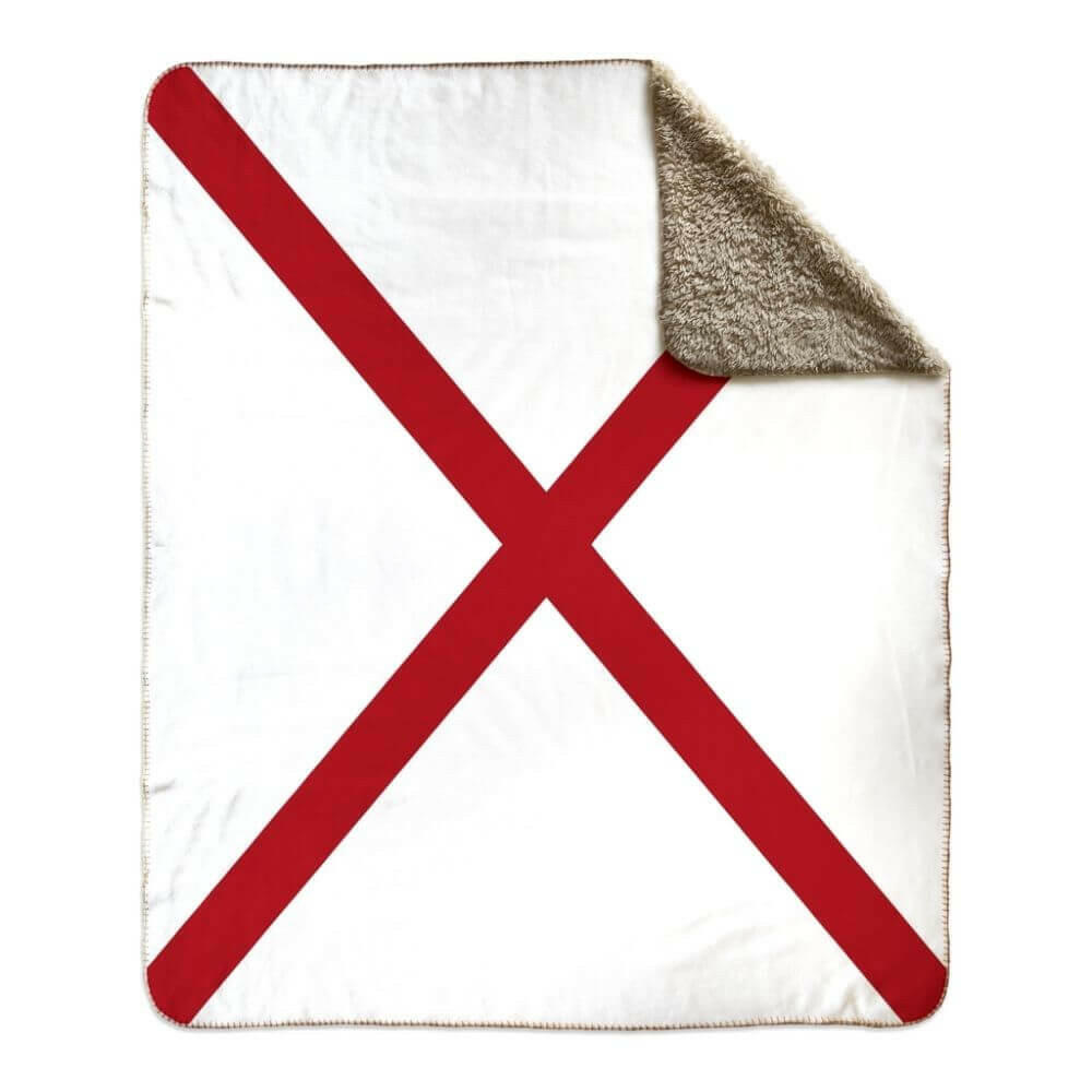 Nautical Signal Flag Fleece Sherpa Blanket, Choose A-Z Blankets The New England Trading Company V