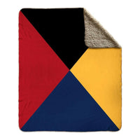 Thumbnail for Nautical Signal Flag Fleece Sherpa Blanket, Choose A-Z Blankets The New England Trading Company Z