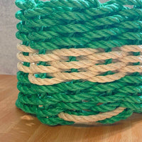 Thumbnail for Wicked Good Lobster Rope Basket Baskets Wicked Good Baskets Green with Light Tan  