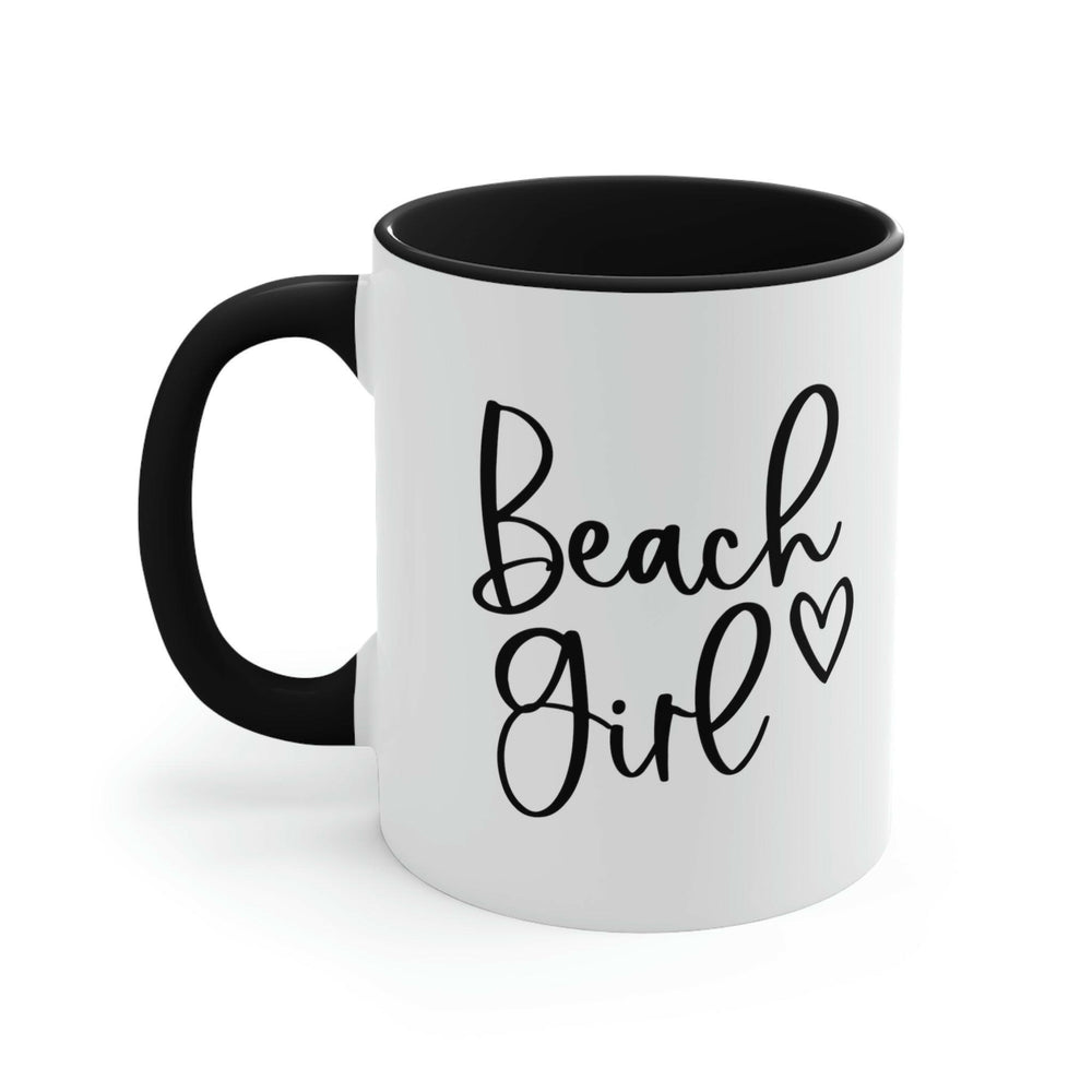 Beach Girl Ceramic Coffee Mug, 5 Colors Mugs New England Trading Co Pink