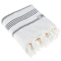 Thumbnail for Peshtemal Pure Turkish 100% Cotton Beach Towels Beach Towels New England Trading Co White  