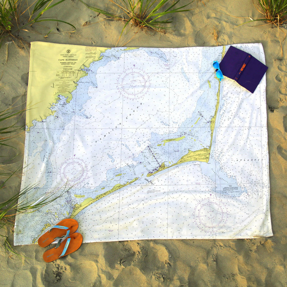 Nautical Chart Blanket, Locations in North Carolina