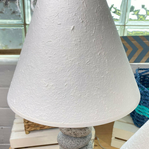 Stacked Stone Lamp, Handcrafted from Beach & River Rocks Lamps New England Trading Co