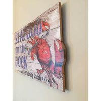 Thumbnail for Custom Vintage Wood Plank Nautical Sign, Seafood on the Dock Posters, Prints, & Visual Artwork New England Trading Co   