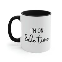 Thumbnail for I'm On Lake Time Ceramic Beach Coffee Mug, 5 Colors Mugs New England Trading Co Black  