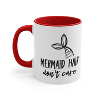 Thumbnail for Mermaid Hair Don't Care Ceramic Beach Coffee Mug, 5 Colors Mugs New England Trading Co Red  