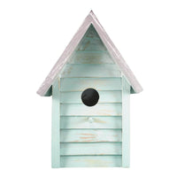Thumbnail for Coastal Cottage Birdhouse, 3 Colors Birdhouses New England Trading Co Aqua  