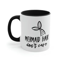 Thumbnail for Mermaid Hair Don't Care Ceramic Beach Coffee Mug, 5 Colors Mugs New England Trading Co Black  