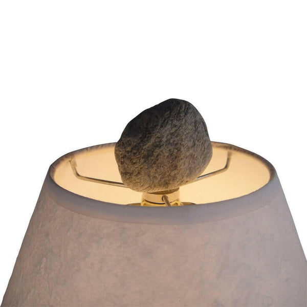 Stacked Stone Lamp, Handcrafted from Beach & River Rocks Lamps New England Trading Co