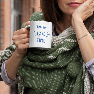 I'm On Lake Time Ceramic Beach Coffee Mug Mugs New England Trading Co