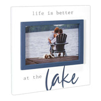Thumbnail for Life is Better at the Lake Wood Picture Frame, 4” x 6” Picture Frames New England Trading Co   