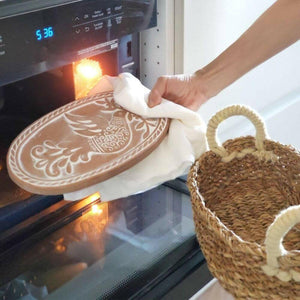Seagrass Bread Warmer, Oval Baskets New England Trading Co