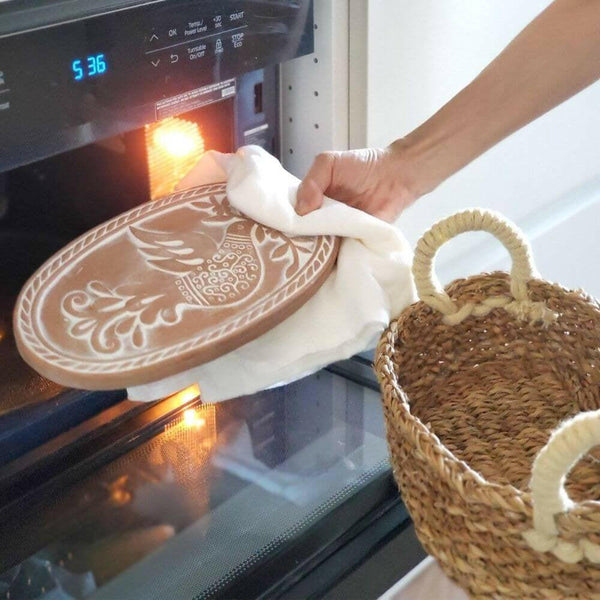 Seagrass Bread Warmer, Oval Baskets New England Trading Co