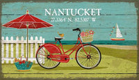 Thumbnail for Custom Longitude & Latitude Nautical Sign, Bicycle Posters, Prints, & Visual Artwork New England Trading Co   