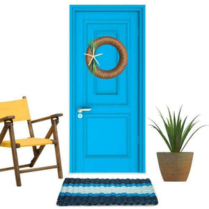 Lobster Rope Doormats, Outdoor Door Mats, Wicked Good Door Mats Made in Maine, Navy, Light Blue, Seafoam, Door Decor, Entryway