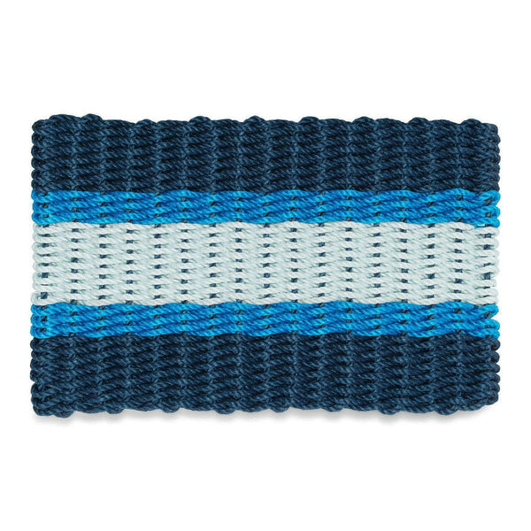 Lobster Rope Doormats, Outdoor Door Mats, Wicked Good Door Mats Made in Maine, Navy, Light Blue, Seafoam